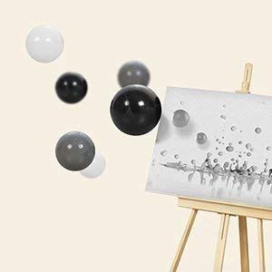 PlayMaty Colorful Pit Balls - 100Pcs Phthalate Free BPA Free Plastic Ocean Balls Crush Proof Stress Balls for Kids Playhouse Pool Ball Pit Accessories 2.2 Inches (Black/White/Gary)