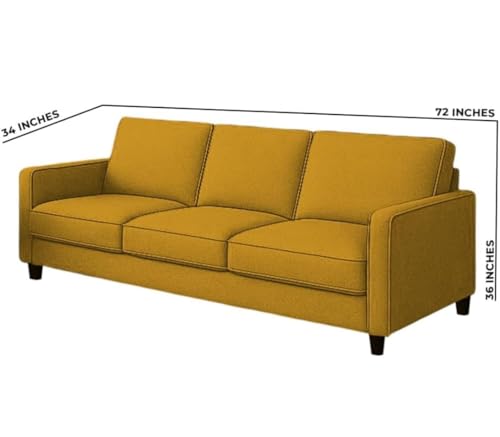 Image of The MM Furniture store Premium Fabric Sofa - Dirty Gold (3 Seater)