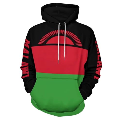 Sweat à capuche élégant homme imprimé drapeau pull graphique coupe ample hiver - 3