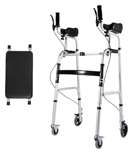 Folding Walker, Lightweight Walkers for Seniors, Lightweight Foldable Mobile Rollator for The Elderly and Adults
