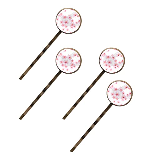 Barrettes à cheveux motif floral rose sans couture pour coiffure fille et femme