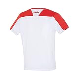 Diadora Jungen, Team T-Shirt Weiß, Rot, XL Oberbekleidung