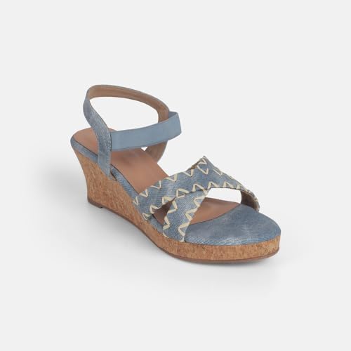 Image of Mochi Women Comfort Ankle-strap Wedge Heel Fashion Sandal