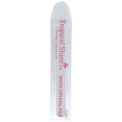 Tropical Shine White Crystal Stone File with Clear Tube by Tropical Shine