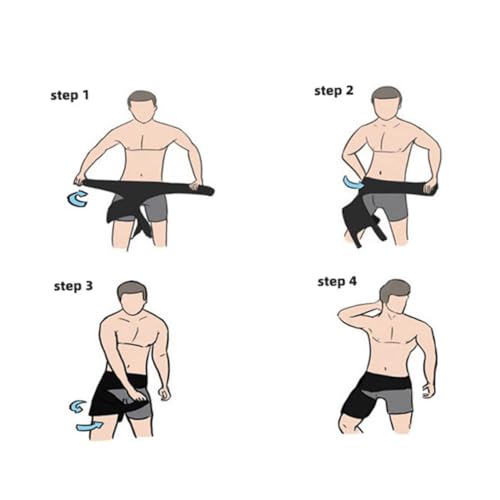 Faja de soporte para cadera ajustable con protección negra miniatura 2