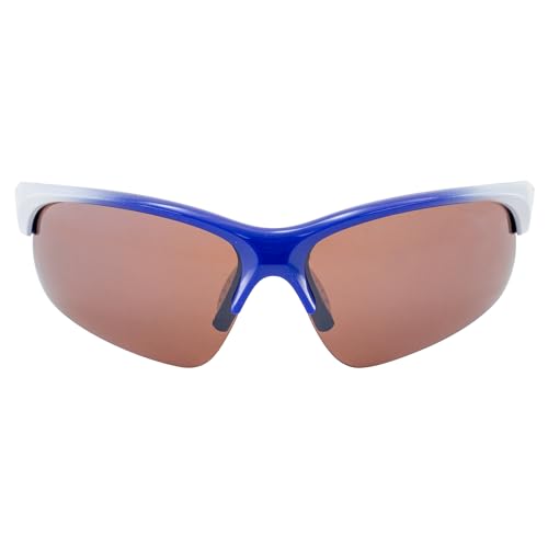 Maxx Domain Golf Sport Riding Sunglasses White Blue Frame with High Definition Amber Lens2