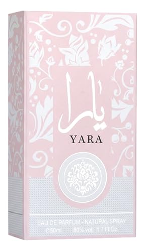 Image of Ard Al Zaafaran Yara - Floral, Fruity, Gourmand, Sweet, Musky - Eau de Parfum Spray Long-Lasting Fragrance for Women, 1.7 Ounce / 50ml