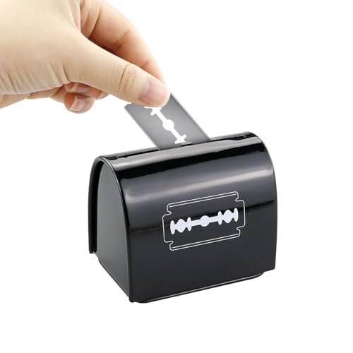 Custodia portatile per lo smaltimento del rasoio Banca di stoccaggio sicura per accessori per rasoio di sicurezza usati Banca per accessori per rasoio di sicurezza Stoccaggio, Accessori per rasoio di