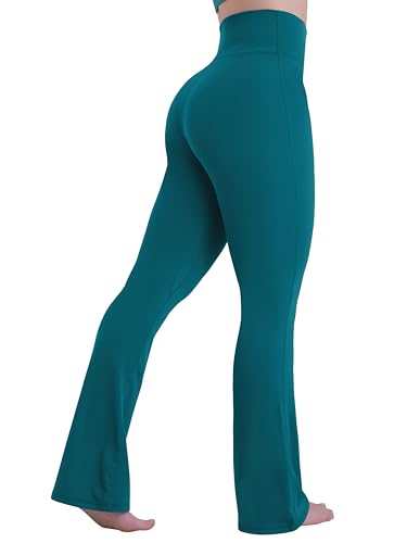 Mini leggings évasés taille haute pantalon de yoga Sunzel vert forêt taille S
