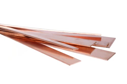 Barra de cobre plana de 90 x 5 mm corte de 1 metro idóneo para fabricar disipadores térmicos
