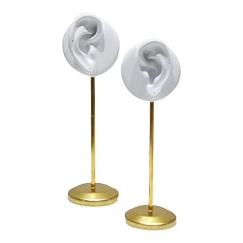 chiwanji 2 Uds Soporte de Exhibición de Pendientes Duradero Organizador de Joyería Estable Base Redonda Soporte de Perno en Forma de Oreja de Pie para Colecció, Blanco, Individual Cover