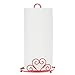 Trenton Gifts Red Paper Towel Holder with Scroll Heart Design, Valentine's Day Kitchen Decor