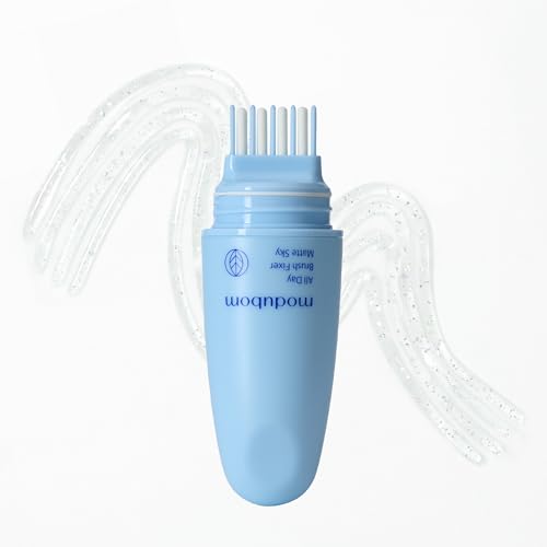 modubom All Day Brush Fixer Matte Sky - Hair Taming Wand for Flyaways and Frizz, Non-Sticky Hair Finishing Stick for Sleek Look, Natural Hold Hair Tamer for Baby Hair & Bangs, Portable Hair Wax Stick