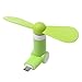 Fogun Obrotowy wentylator z mikro-USB, 180 stopni, do telefonu Samsung Xiaomi Huawei, telefonów z systemem Android (biały)