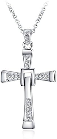 Platinum inlay diamond necklace