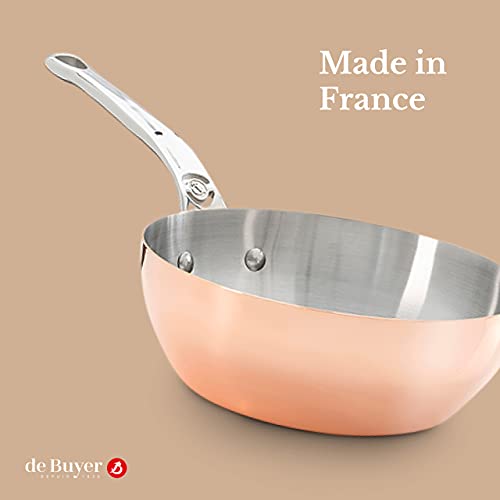 De Buyer Prima Matera Conical Copper Stainless Steel Saute-Pan 9.5-Inch #TOP2