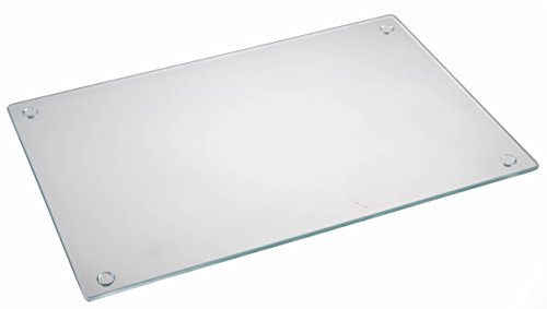 image for Striated 8 x 12 Inch Glass Cutting Board Set by Clever Chef - 4 Pack, 