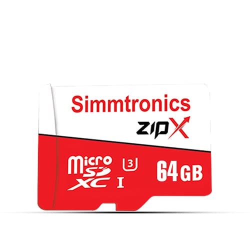 Simmtronics ZipX Micro SD Card Class 10 Speed & Reliability in Compact Form. Elevate Storage and Performance (64 gb)