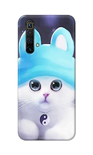Image of Chinese Cutie Kitten Cat Big Eyes Lovely Girl Ears Hard Back Case Cover for Realme X3 / X50 5G / X3 SuperZoom Back Cover -(J5) VNS2221