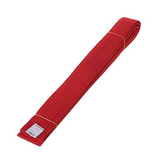 LLLucky Professional Taekwondo Belt Karate Judo Double Wrap Martial Arts Stripe Sports Belt 1.8m/2.8m Yellow belt, 180cm - Image 2