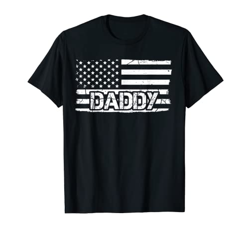 Hombre Papá Bandera Americana Regalo del Día del Padre Abuelo Camiseta