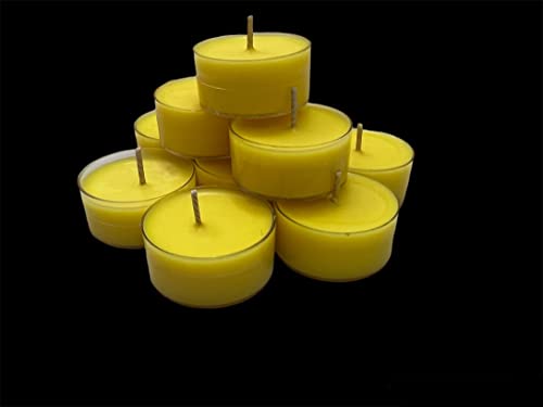 Pineapple Tea Light Candle Handmade/12 Count/Tea Lite/Set With Premium Soy Wax/Long Lasting/Clean Burn/Organic/Non Toxic/Healthy/Eco Friendly/Beenaturalorganic/Natural/Clear Cup/Sweet Aroma/Pina #TOP4