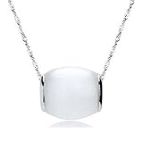 Sephla White Gold Plated Lucky Moonstone Pendant Necklace