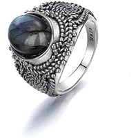 XJruixi Anillos de plata de ley 925 Anillo natural de mujer