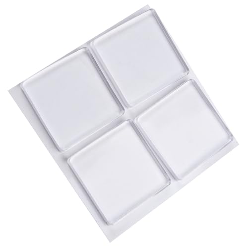 Lot de 4 tapis anti-vibrations en silicone transparent pour appareils électroménagers