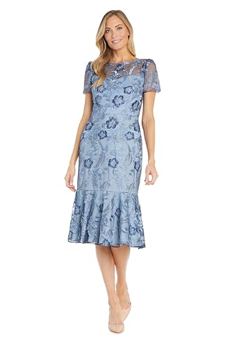 R&M Richards Women's Meadow Whimsy Embroidered Dress