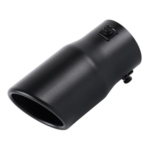 Embout échappement carré 63mm universel en inox noir pour canule de pot de voiture