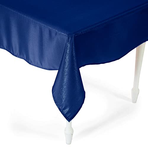 Fun Express Navy Rectangle Polyester Tablecloth, 1 Piece