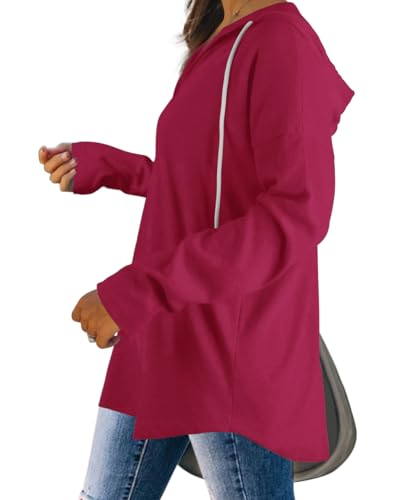Image of Bofell Womens Fashion Tops Hoodies for Women Pullover Oversized Sweatshirts Long SLeeve Shirts Loose Fit