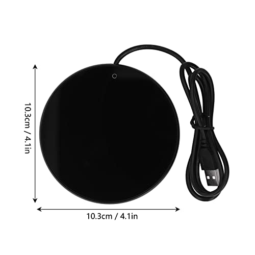 Calentador USB de tazas para oficina y hogar con posavasos negro de 55 °C constante 4