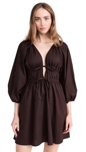 WAYF Women's Leighton Mini Dress, Espresso, XS at Amazon Women's Clothing store