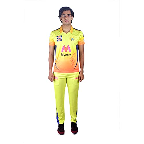 WARRIOR CSK IPL Uniform 2021 Chennai Super Kings Cricket Team Uniform ipl Team Uniform ipl 2021 L
