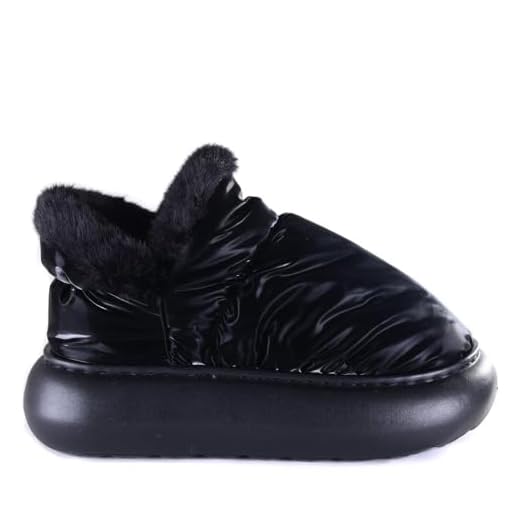Pantufa Feminina Flowfa Lucy Classic All Black 37-38 | Design Moderno com Solado Antiderrapante | Conforto Ultra Leve ideal para qualquer ocasião