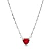 PANDORA Sparkling Heart Halo Pendant Collier Necklace - Adjustable Necklace - Stunning Women's Jewelry - Gift for Her - Sterling Silver with Red Crystal - With Gift Box - 17.7" #1