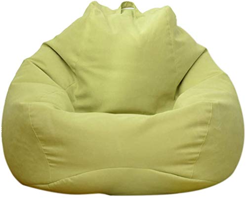 HUAOSCN 特大 ビーズクッション 座布団 座椅子,子供や大人に最適 疲労を軽減 ソファー,着替え袋付き 洗えるカバー ソファー 豆袋 人をダメにするソファ (100*110cm,グリーン)