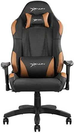 EWin Calling Series Ergonomic Computer Gaming Office Chair with Pillows - CLD - Black/Brown