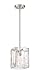 Designers Fountain 89030-SP Madison Square - One Light Mini Pendant, Satin Platinum Finish with Clear Artisan Glass