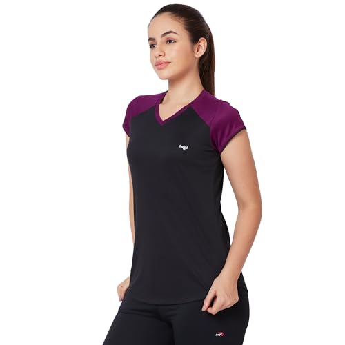 Image of berge' Ladies Polyester Dry Fit Western Shirts & Tshirts for Women, Quick Drying & Breathable Fabric, Gym Wear Tees & Workout Tops