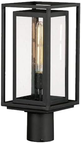 Maxim Lighting 40660CDBK Cabana VX - 1 Light Outdoor Post Mount-16.75 Inches Tall and 7 Inches Wide