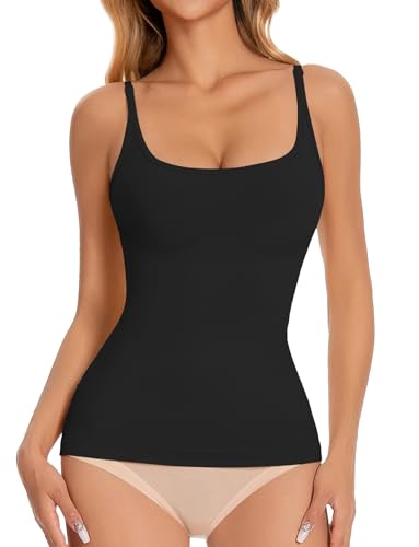 Tummy Control Shapewear Tank Tops for Women Seamless Body Shaper Scrunch Bust Compression Tank Top