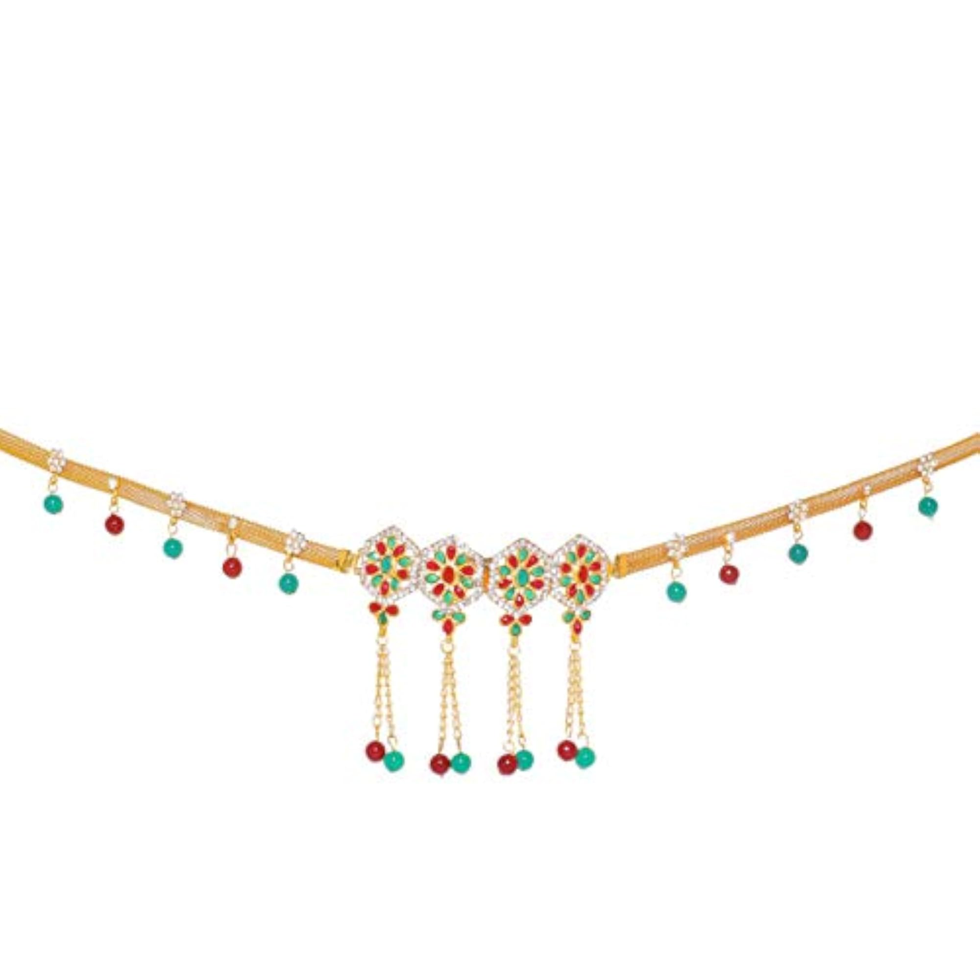 Women's Stylish Gold Plated Temple Kamarband Belly Chains
