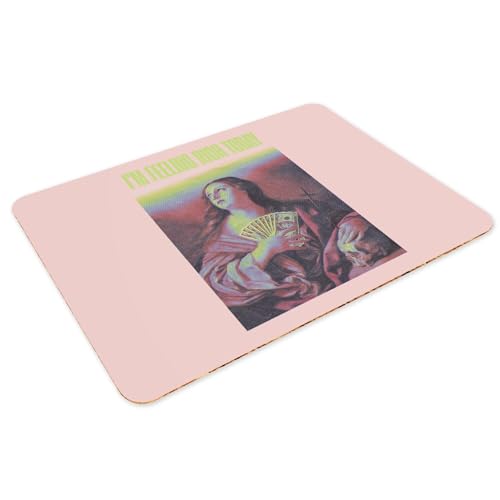 Sets de table rose liège vintage lot de 4 napperons 39,5x28,5 protège table rigolo grand format