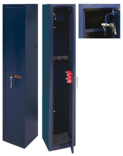 Armoire Coffre fort 3 Fusils avec Coffre Trésor Porte-Fusils Armurerie 24 x 24 x 143 cm