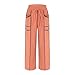 TANGNADE Baggy Barrel Sweatpants Women Fall Fashion 2025 Casual Loose Wide Leg Lounge Pants with Pockets Travel Outfits Orange M Teacher Outfits for Women Plus Size