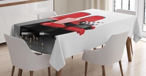 Tizhweqo Mantel Mesa Rectangular Cine, Manteles Antimanchas Palomitas, 3D Impresión Mantel Impermeable Lavable para Cocina Salón Comedor, 150x150 cm P/Q2845