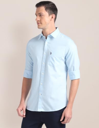 Image of U.S. Polo Assn. Men's Solid Regular Fit Shirt